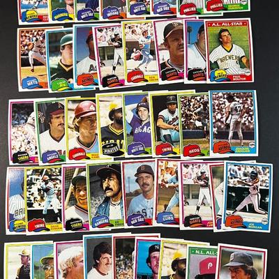1981 TOPPS BASEBALL LOT