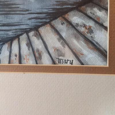 Signed Original Mary Croxton, Boat Harbor