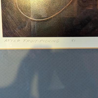 Signed Harvey Fuller, After Fruit Picking Print 51