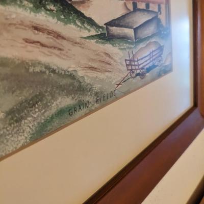 Original Lois Ireland Painting, 1941 Completed at 13 yrs old, Grain Fields