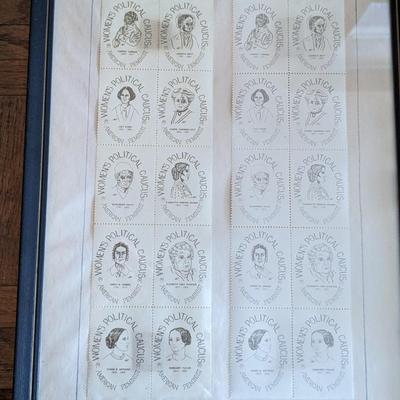 Vintage Wisconsin Women's Political Caucus Feminist Stamps, Incl Margaret Fuller