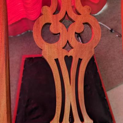 Set of 5 Chippendale Oak Antique Well Upholstered Chairs