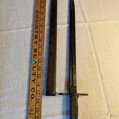 Rare WWII Bayonet and Scabbard, 1920's