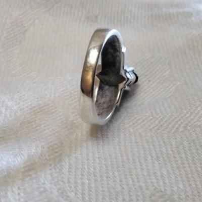 Stunning Smokey Topaz and Marcasite 925 Ring Size 6