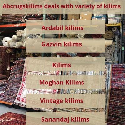 Persian & Pakistani  Rugs Kilims in different sizes and designs,  Made with 100% natural wool and Cotton, vegetable dyed and...