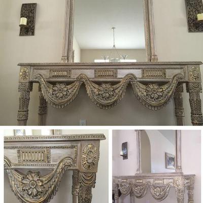This French traditional entrance is a one of the kind hand made work, The Artist uses the natural Wood & vegetable color,