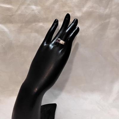 WOW! Amethyst, Opals and Diamonds 925 Ring Size 8