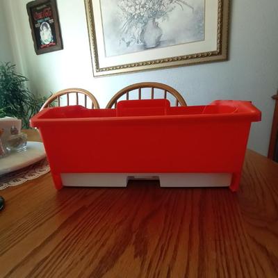CARRY TOTE WITH DRAWER AND CRAFTING ITEMS
