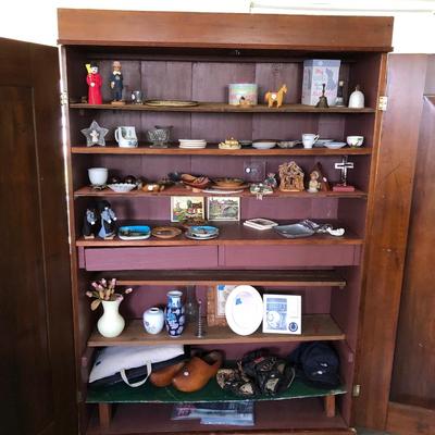 Antique cypress wood pantry