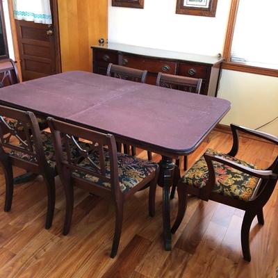 Drexel dining room table and chairs