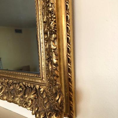 Wow! Antique gilded wood mirror