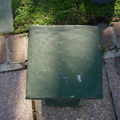 Cement Green Colum Plant Stand