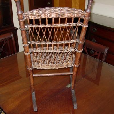 Antique Wicker Cane Child Rocker