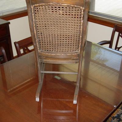Wicker Cane Child Rocker Antique