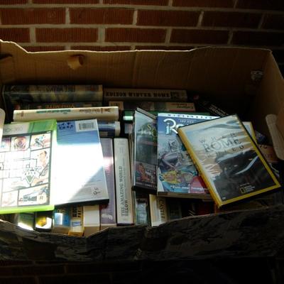 A CD, DVD & VHS LOT
