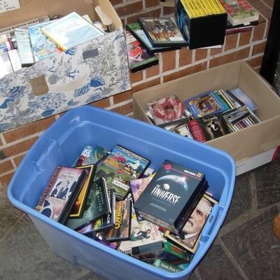 A CD, DVD & VHS LOT