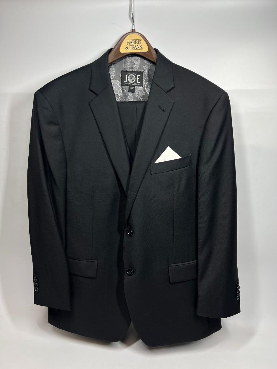 Joe Joseph Abboud Just One Earth Wool Polyester Viscose Black Custom ...