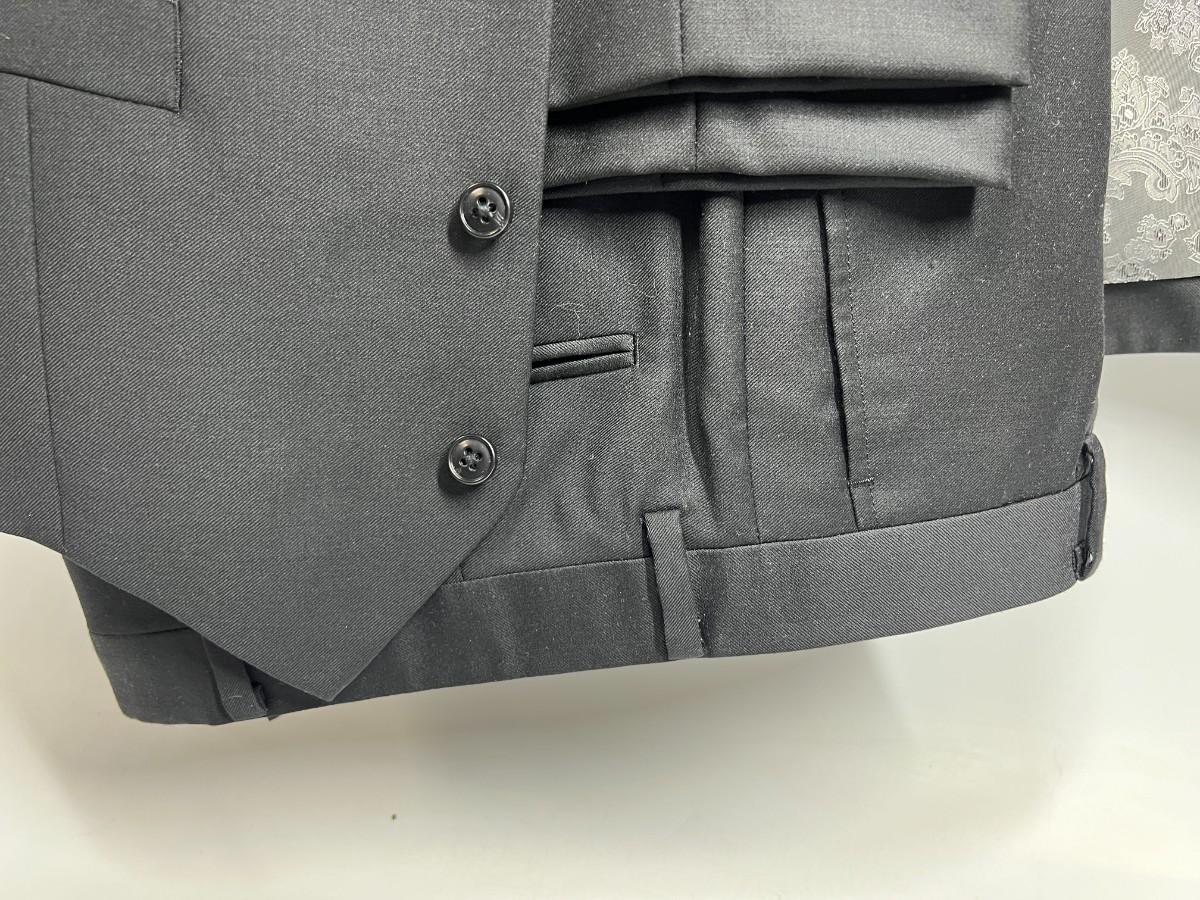 Joe Joseph Abboud Just One Earth Wool Polyester Viscose Black Custom ...