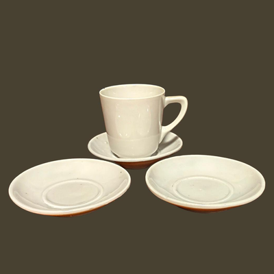 Vintage White Porcelain Miniature Tea Set