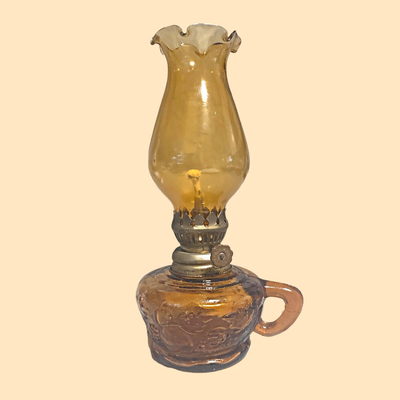 Vintage Miniature Finger Oil Lamp