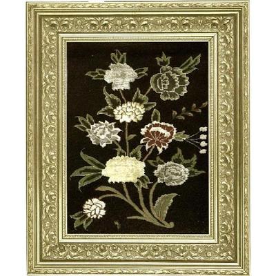 Framed Persian Tabriz rug has been made in the city of Tabriz. Made with 100% natural wool and silk, Value price 1500