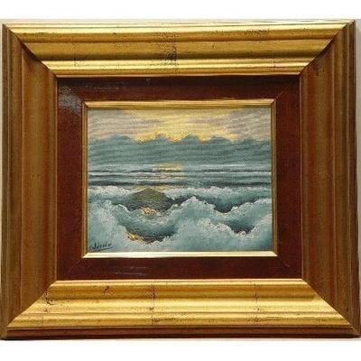 Spanish Oil Painting 20" X 17", Market Value $1800