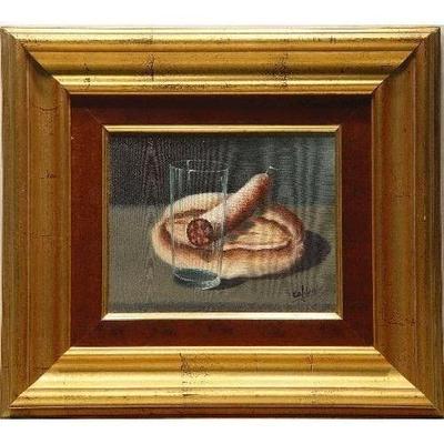 Spanish Andalusia, New Oil Painting 17" X 19" Market Value $1350 