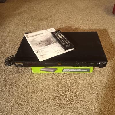 PANASONIC DVD/CD PLAYER WITH REMOTE AND IINSIGNIA CONVERTER BOX