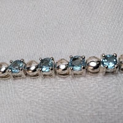 Aquamarine 925 7" Bracelet