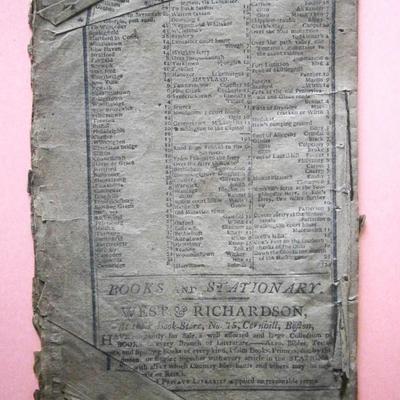 1814 FARMER'S ALMANACK printed in Boston