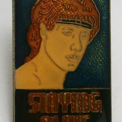Staying Alive John Travolta Movie 1.25â€ Vintage Lapel Pi