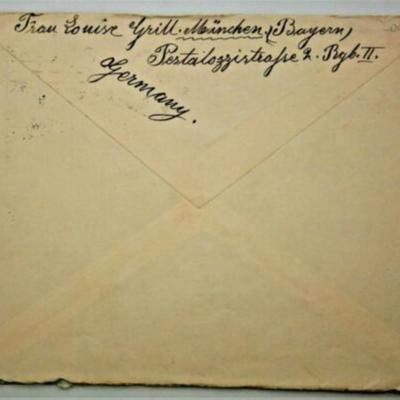 1936 German Cover - Munich to New Jersey