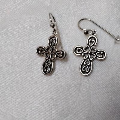 Heavy Celtic Cross 925 Earrings