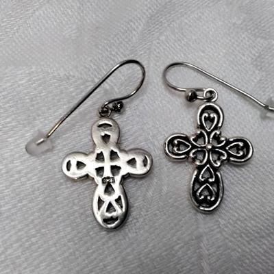Heavy Celtic Cross 925 Earrings