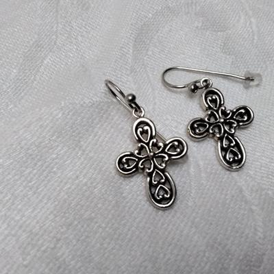 Heavy Celtic Cross 925 Earrings