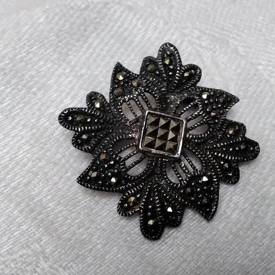 Antique Marcasite 925 Brooch