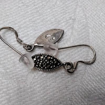 Vintage 925 Marcasite Earrings