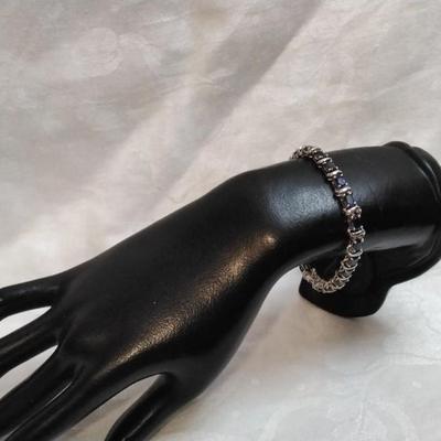 Vintage ADI Sapphire 925 7" Bracelet