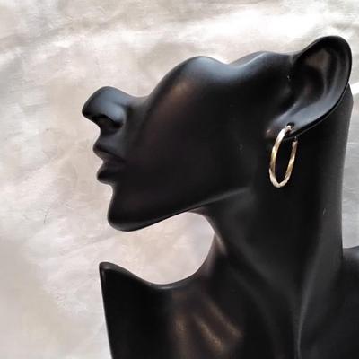 14K Gold Twisted Hoops