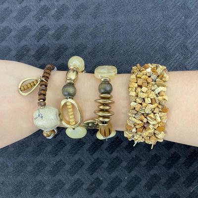 Beautiful earth tone bracelets