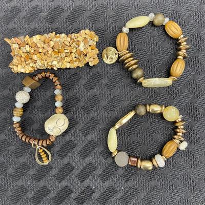 Beautiful earth tone bracelets