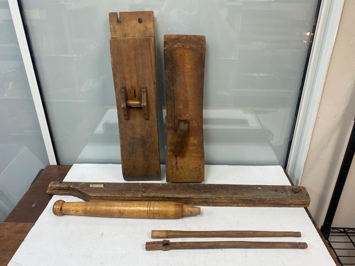 Primitive Hand Pick Mixed Lot of Various Wood Primitive Tool Handles Pieces | EstateSales.org