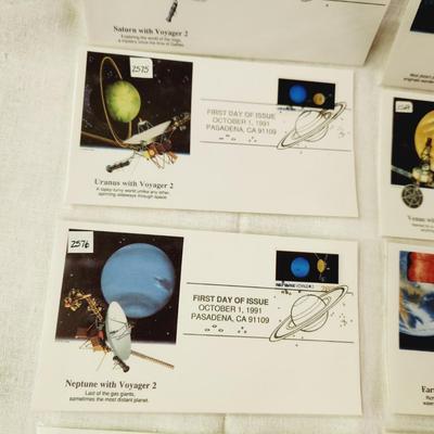 10 - FIRST DAY STAMPS - 1991 SPACE THEMED