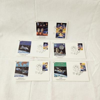 6 - FIRST DAY STAMPS - 1992 CHICAGO / MOSCOW SPACE
