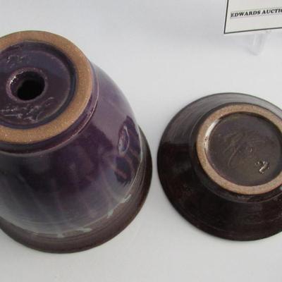 Nice Hand Made Pottery Planter and Liner