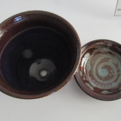 Nice Hand Made Pottery Planter and Liner