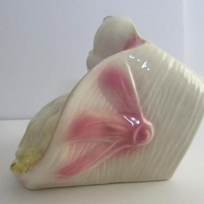 Vintage Pottery Planter With Child Design