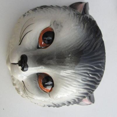 Misc Small Dishes and Picture Frames, Cat Wall Pocket, Read Description