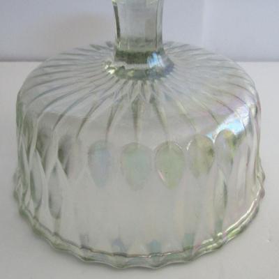 Older Clear Carnival Glass Footed Bowl