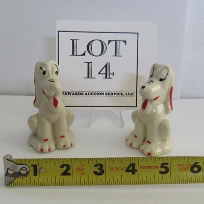 Vintage Dog Salt and Pepper Shakers